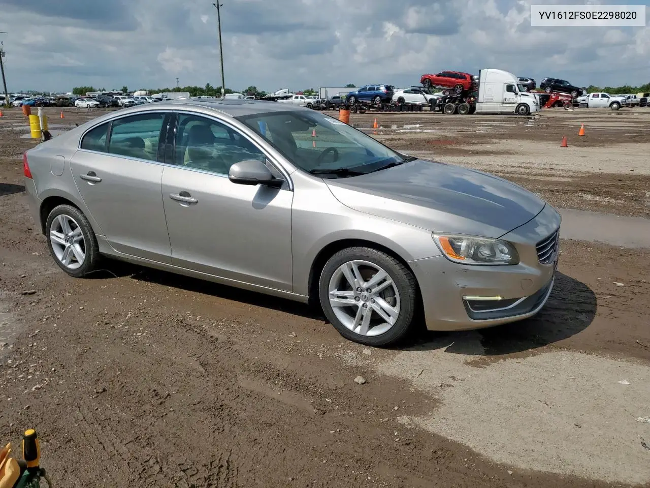 2014 Volvo S60 T5 VIN: YV1612FS0E2298020 Lot: 64663085