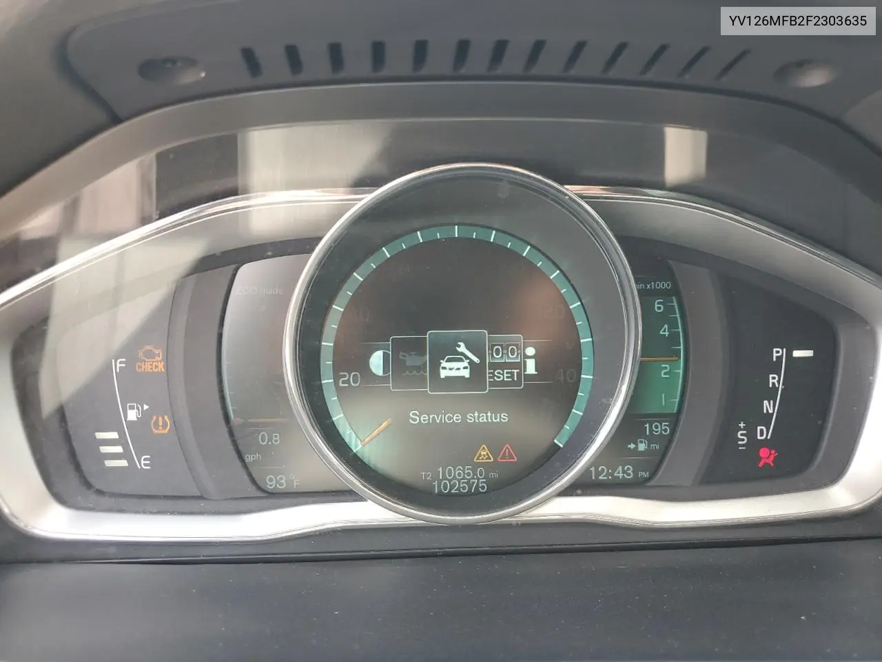 2015 Volvo S60 Premier VIN: YV126MFB2F2303635 Lot: 54852755