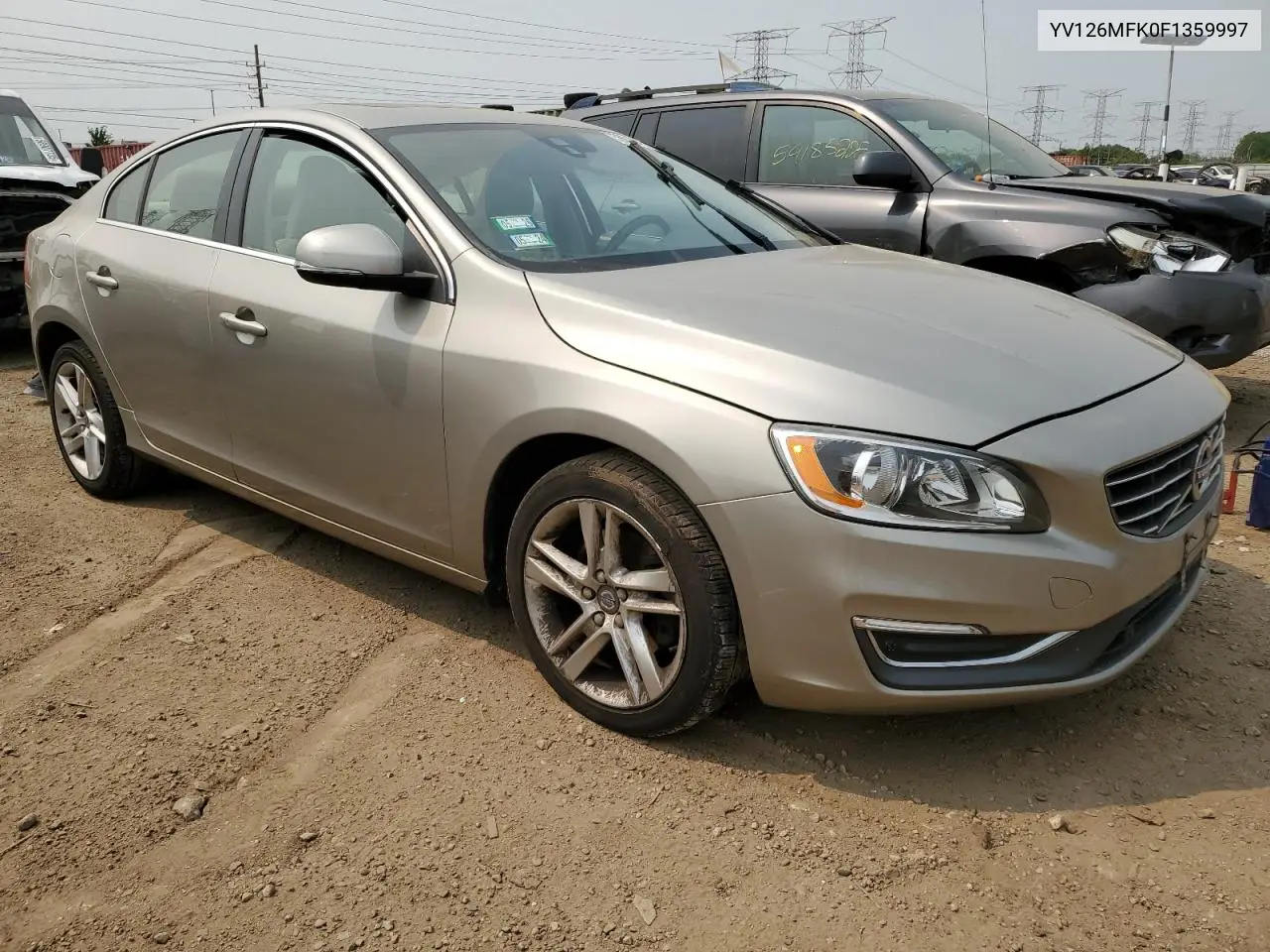 2015 Volvo S60 Premier VIN: YV126MFK0F1359997 Lot: 59018485