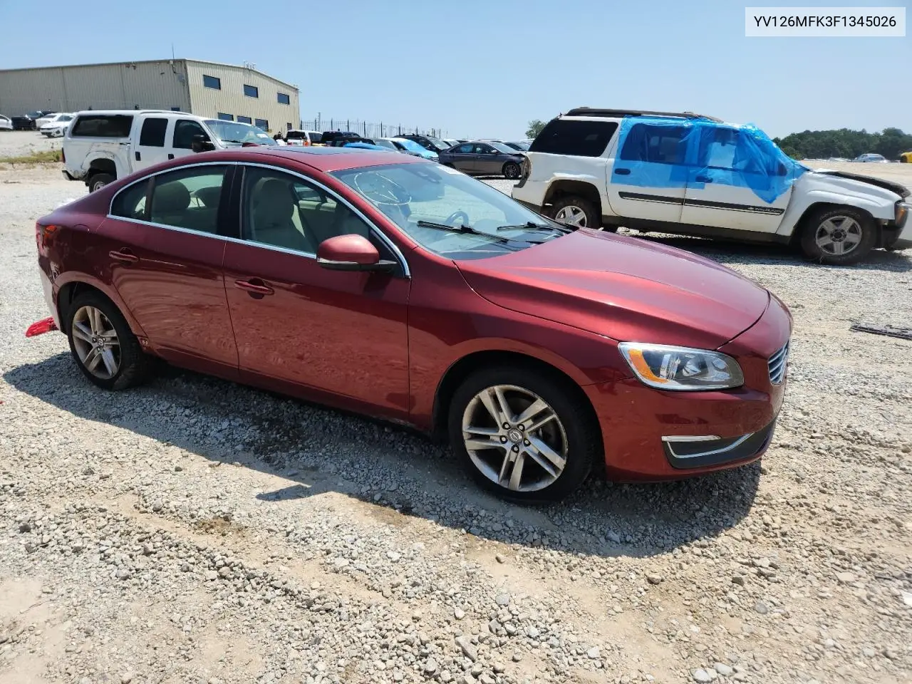 2015 Volvo S60 Premier VIN: YV126MFK3F1345026 Lot: 62000765
