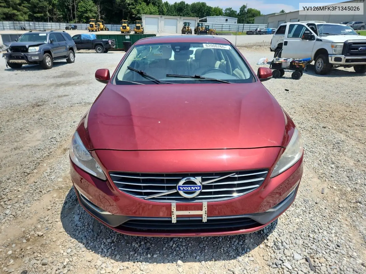 2015 Volvo S60 Premier VIN: YV126MFK3F1345026 Lot: 62000765