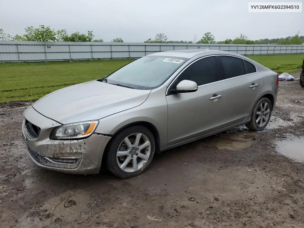 2016 Volvo S60 Premier VIN: YV126MFK6G2394510 Lot: 51003165
