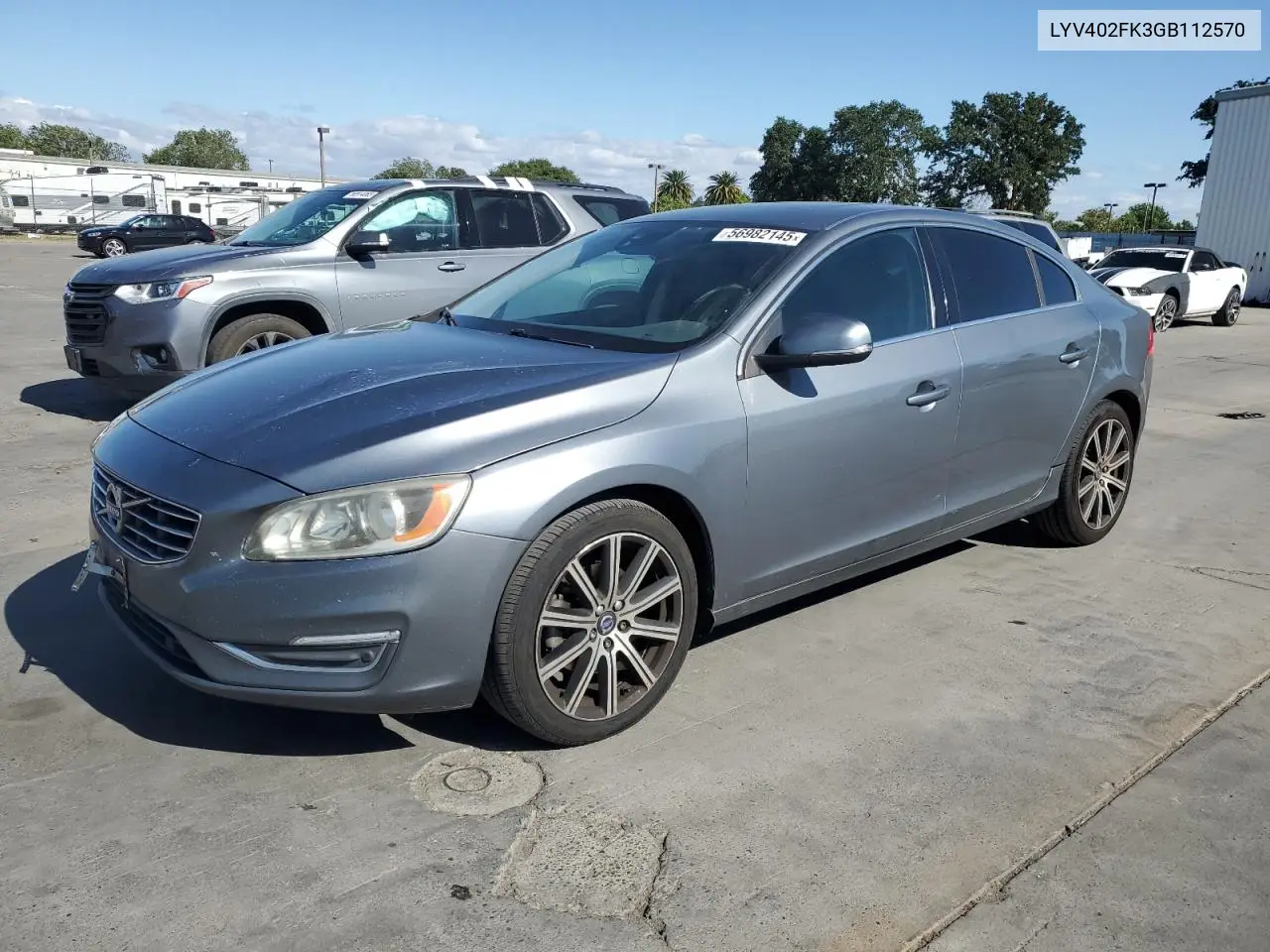 2016 Volvo S60 Premier VIN: LYV402FK3GB112570 Lot: 56982145