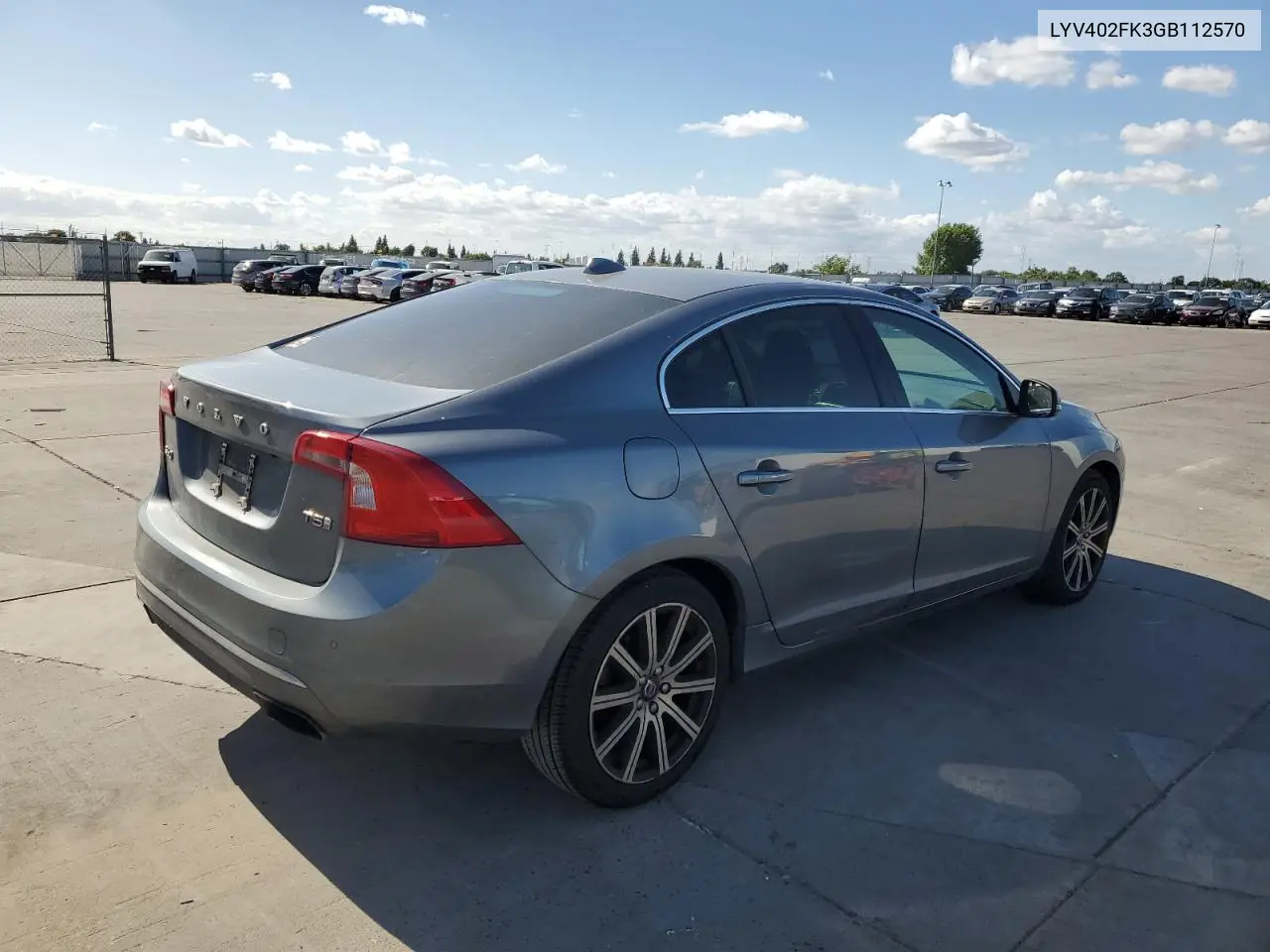 2016 Volvo S60 Premier VIN: LYV402FK3GB112570 Lot: 56982145