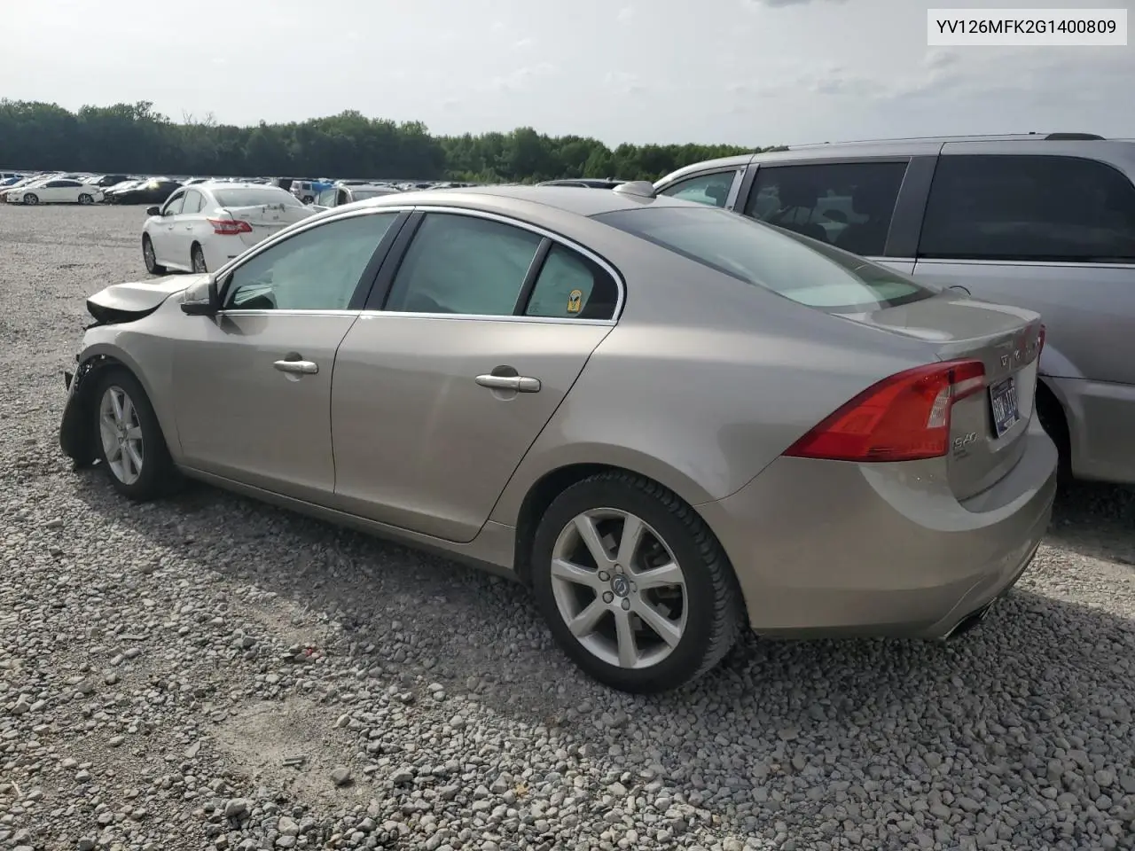 2016 Volvo S60 Premier VIN: YV126MFK2G1400809 Lot: 57175585