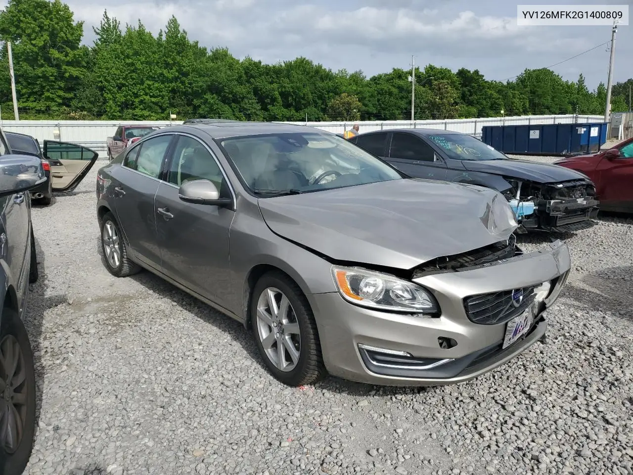 2016 Volvo S60 Premier VIN: YV126MFK2G1400809 Lot: 57175585