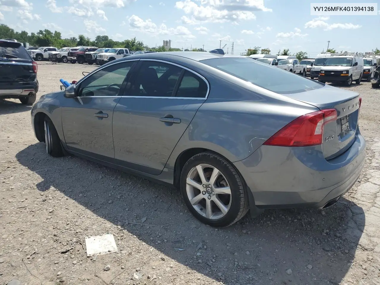 2016 Volvo S60 Premier VIN: YV126MFK4G1394138 Lot: 63701065