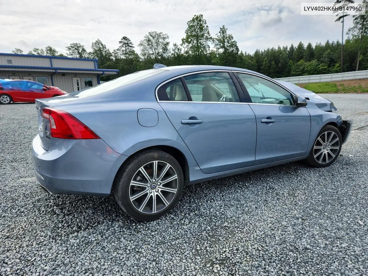 2017 Volvo S60 Premier VIN: LYV402HK6HB147960 Lot: 61054175