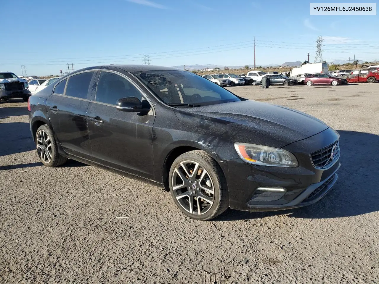 2018 Volvo S60 Dynamic VIN: YV126MFL6J2450638 Lot: 46319325
