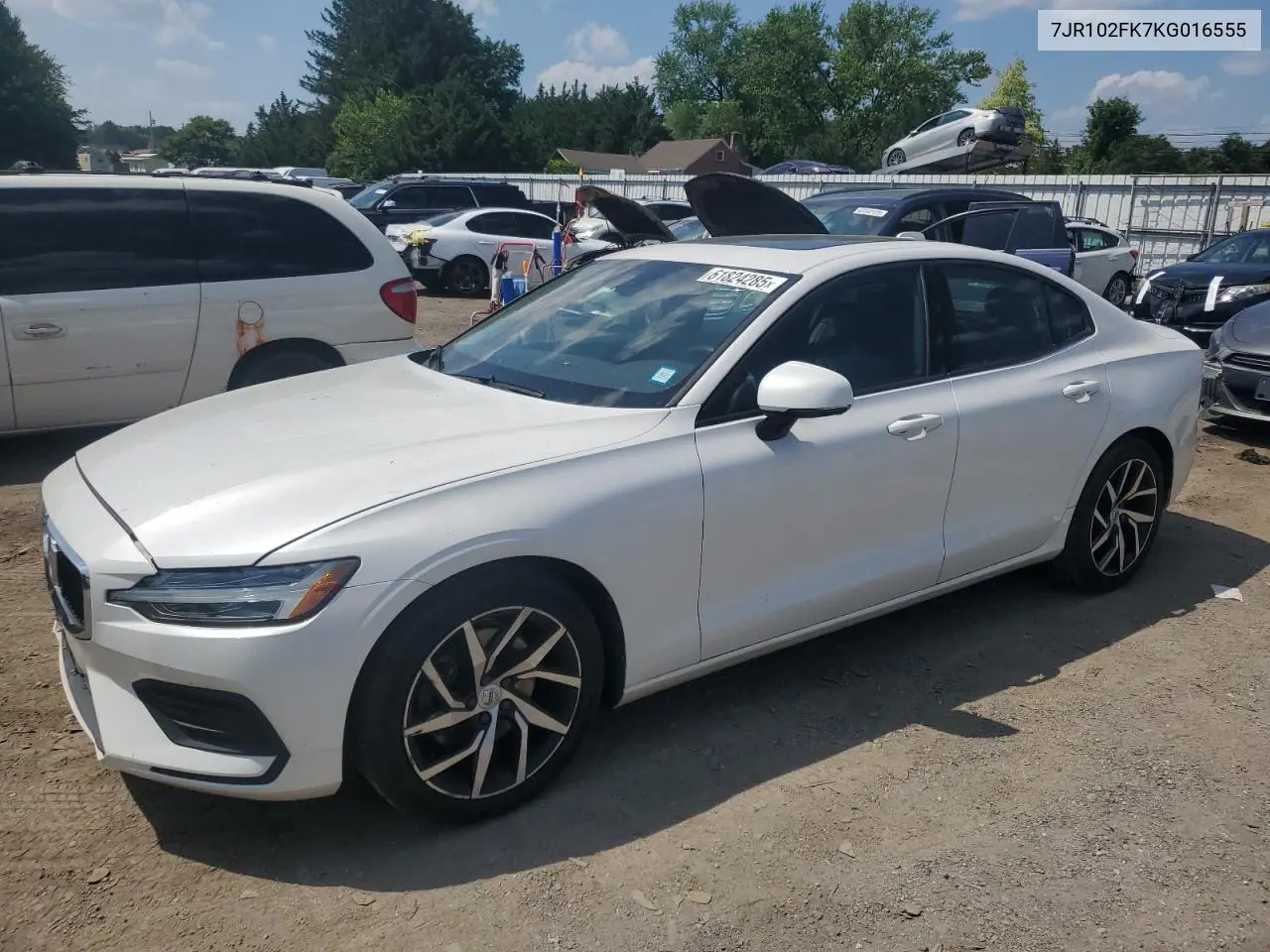 2019 Volvo S60 T5 Momentum VIN: 7JR102FK7KG016555 Lot: 61824285