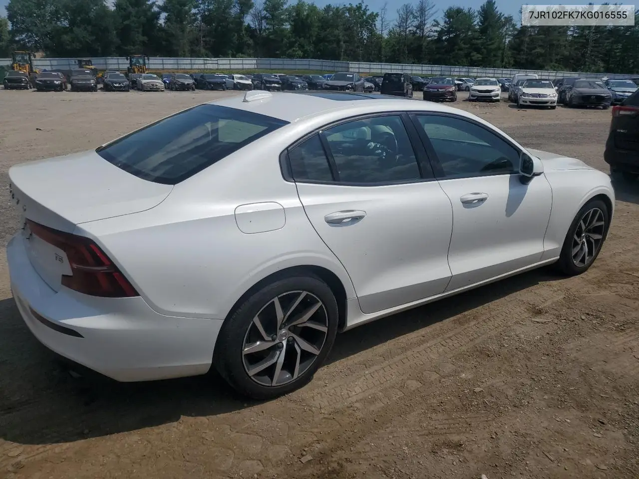 2019 Volvo S60 T5 Momentum VIN: 7JR102FK7KG016555 Lot: 61824285