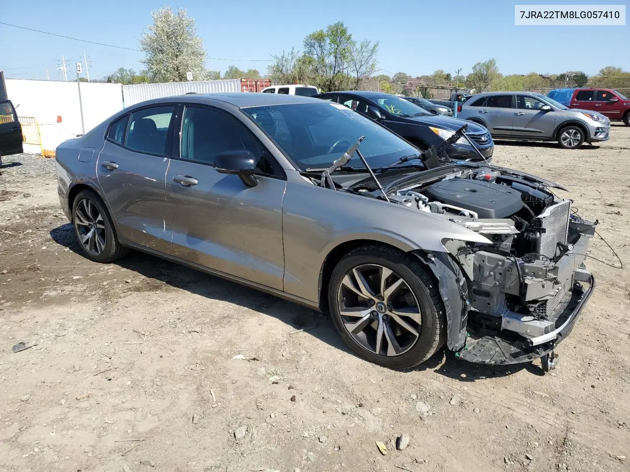 2020 Volvo S60 T6 R-Design VIN: 7JRA22TM8LG057410 Lot: 50605035
