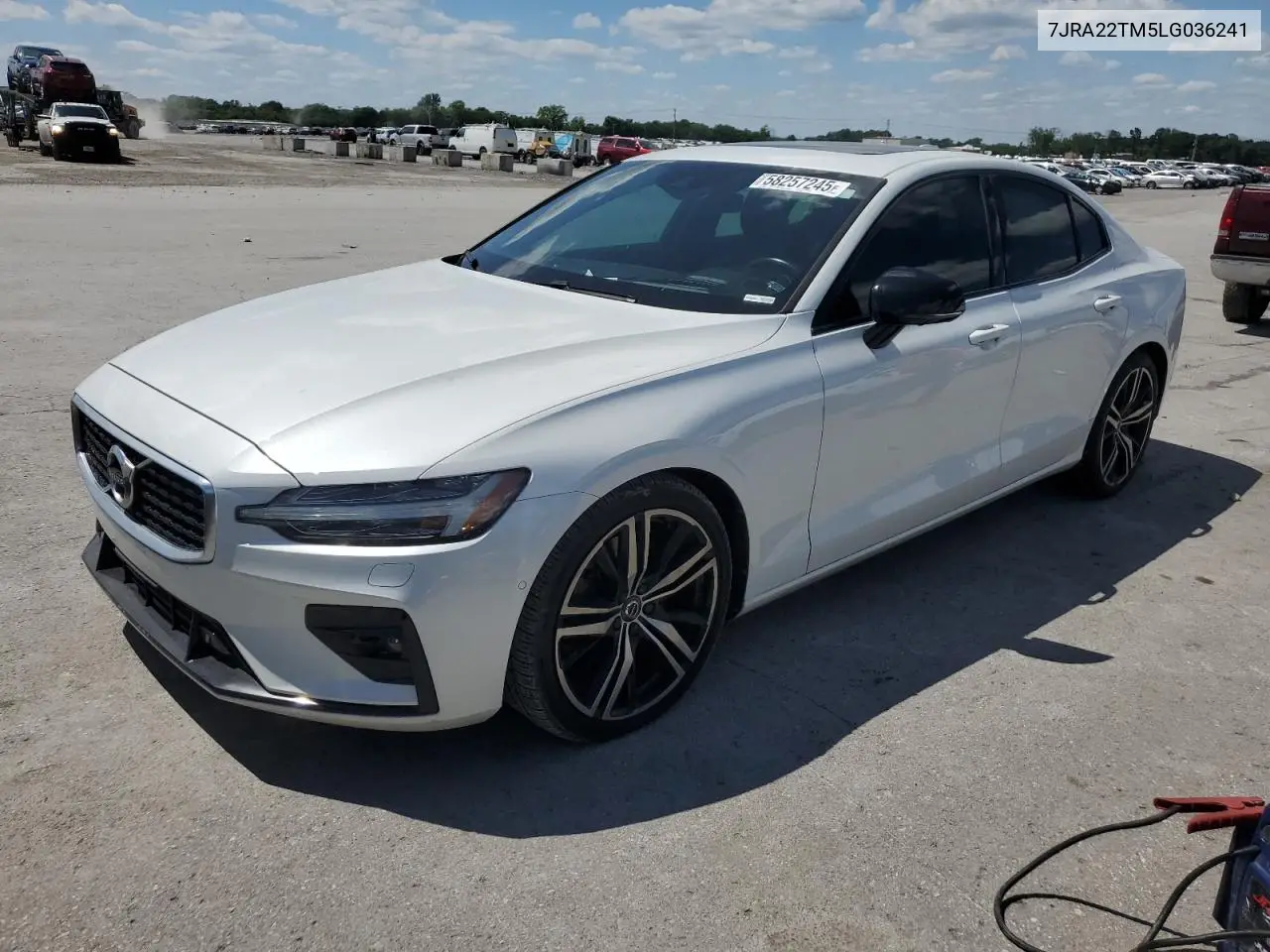2020 Volvo S60 T6 R-Design VIN: 7JRA22TM5LG036241 Lot: 58257245