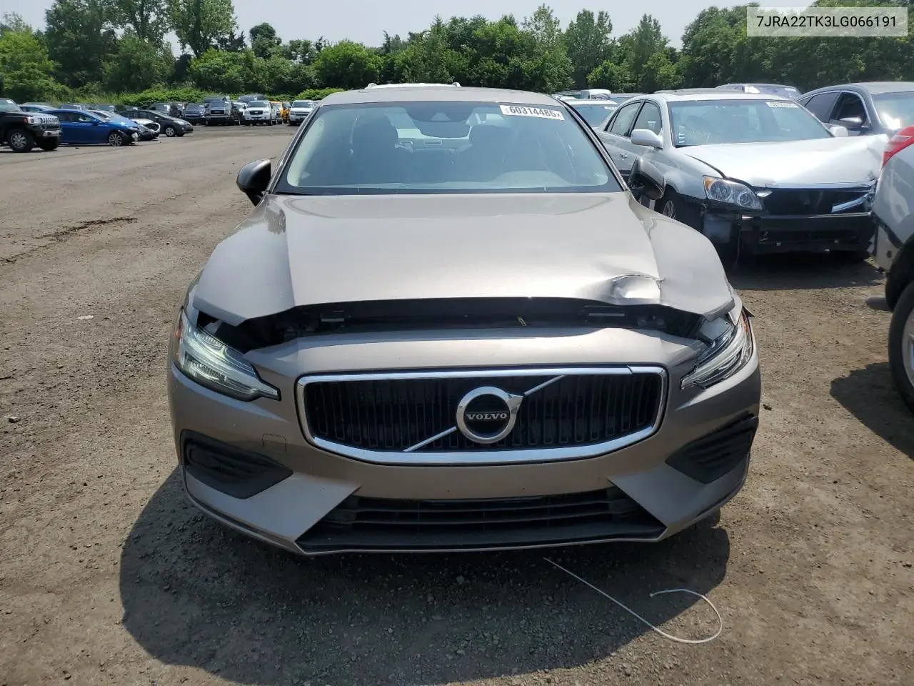 2020 Volvo S60 T6 Momentum VIN: 7JRA22TK3LG066191 Lot: 60314485