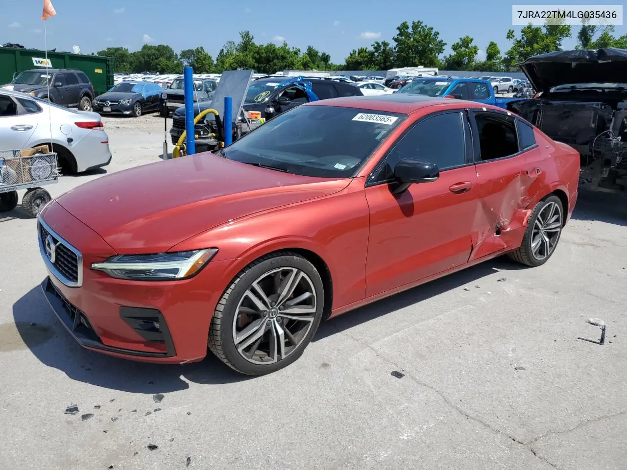 2020 Volvo S60 T6 R-Design VIN: 7JRA22TM4LG035436 Lot: 62003565