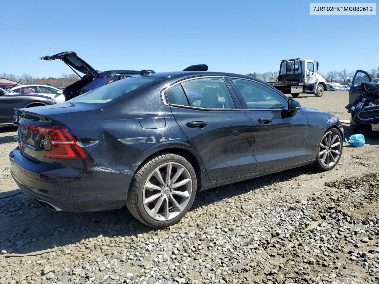 2021 Volvo S60 T5 Momentum VIN: 7JR102FK1MG080612 Lot: 50962795
