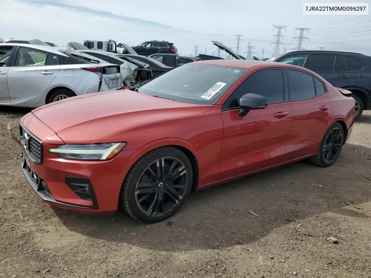 2021 Volvo S60 T6 R-Design VIN: 7JRA22TM0MG096297 Lot: 53714205