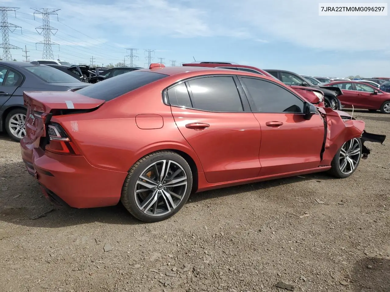 2021 Volvo S60 T6 R-Design VIN: 7JRA22TM0MG096297 Lot: 53714205