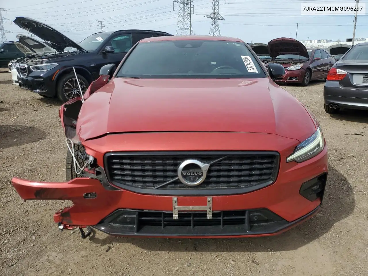2021 Volvo S60 T6 R-Design VIN: 7JRA22TM0MG096297 Lot: 53714205