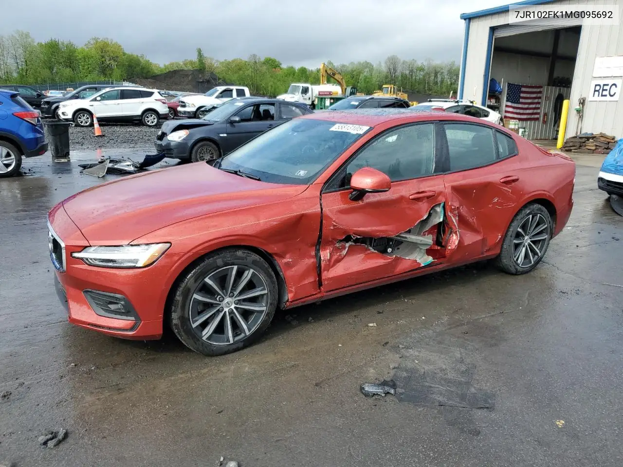 2021 Volvo S60 T5 Momentum VIN: 7JR102FK1MG095692 Lot: 55813105