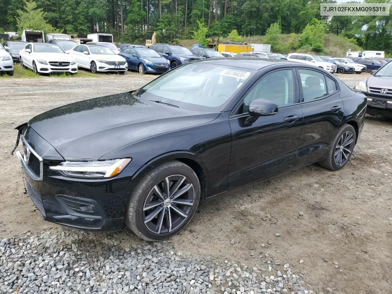 2021 Volvo S60 T5 Momentum VIN: 7JR102FKXMG095318 Lot: 58238835