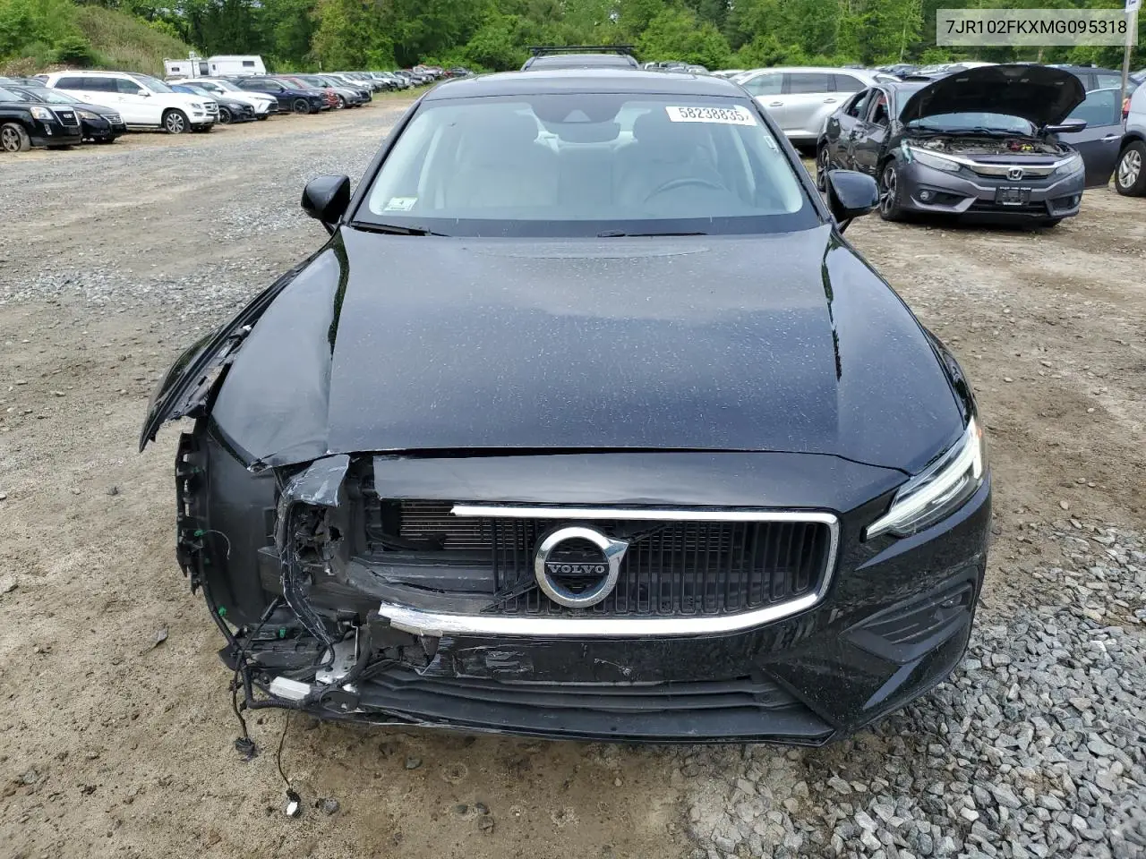 2021 Volvo S60 T5 Momentum VIN: 7JR102FKXMG095318 Lot: 58238835