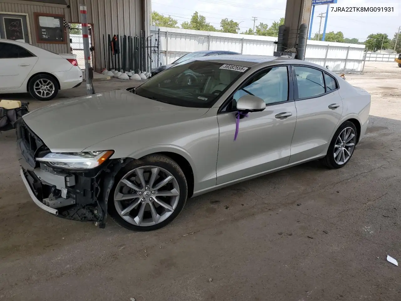 2021 Volvo S60 T6 Momentum VIN: 7JRA22TK8MG091931 Lot: 59382555