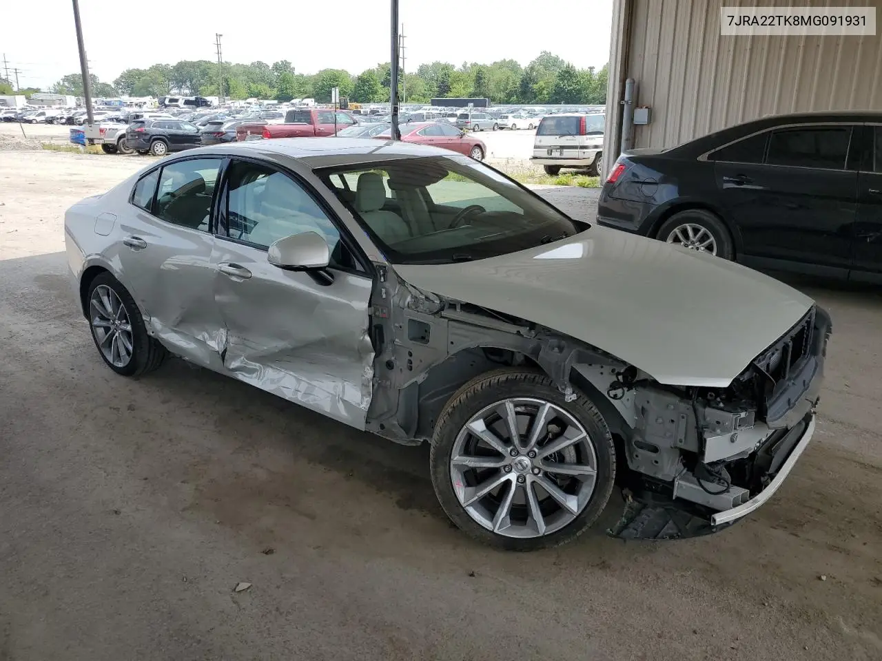 2021 Volvo S60 T6 Momentum VIN: 7JRA22TK8MG091931 Lot: 59382555