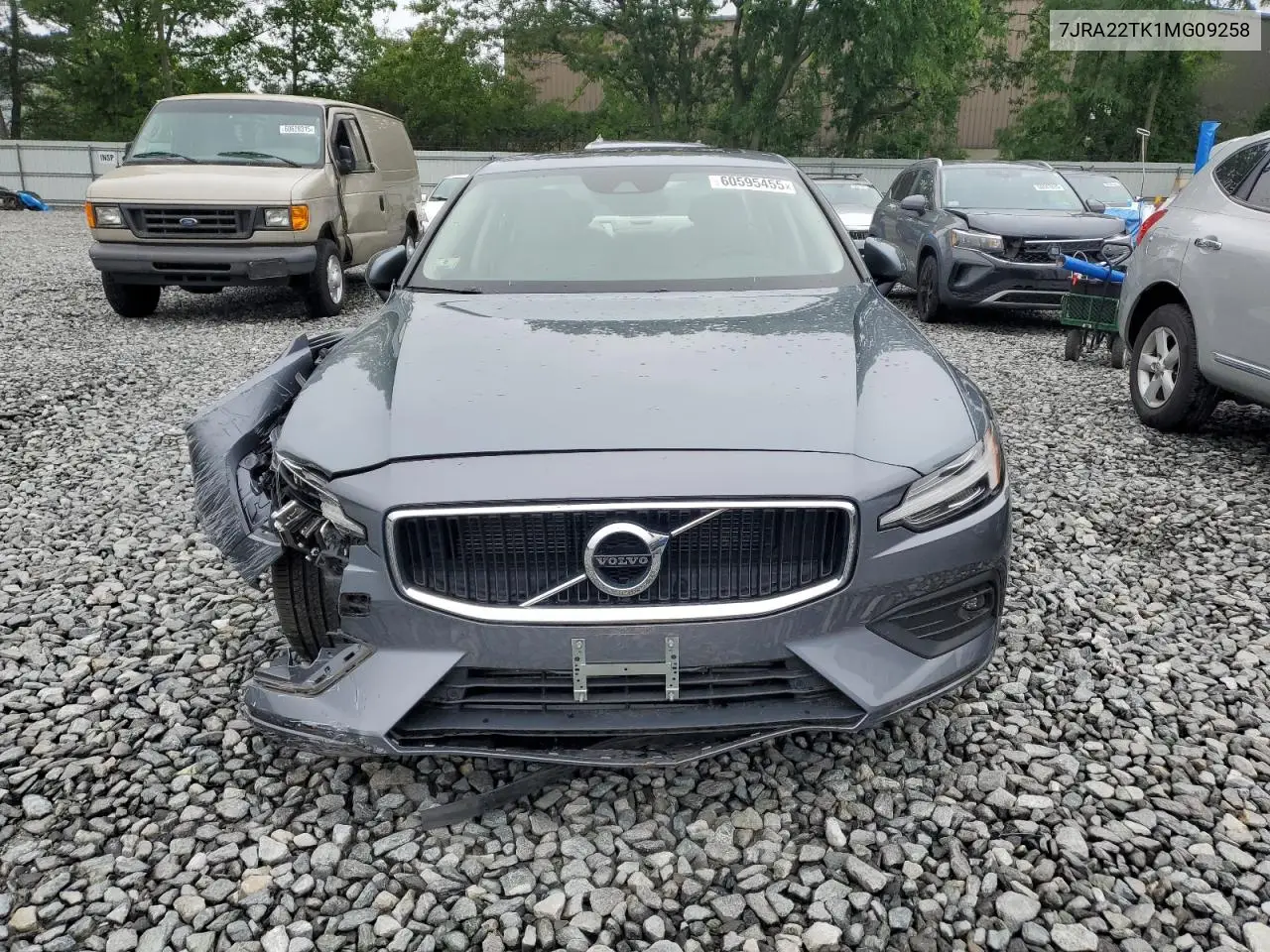 2021 Volvo S60 T6 Momentum VIN: 7JRA22TK1MG09258 Lot: 60595455