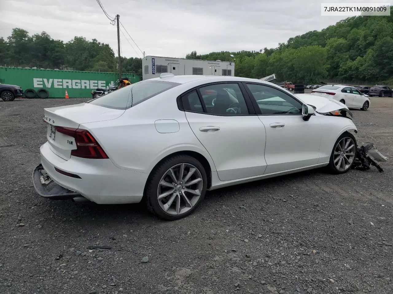 2021 Volvo S60 T6 Momentum VIN: 7JRA22TK1MG091009 Lot: 62489525