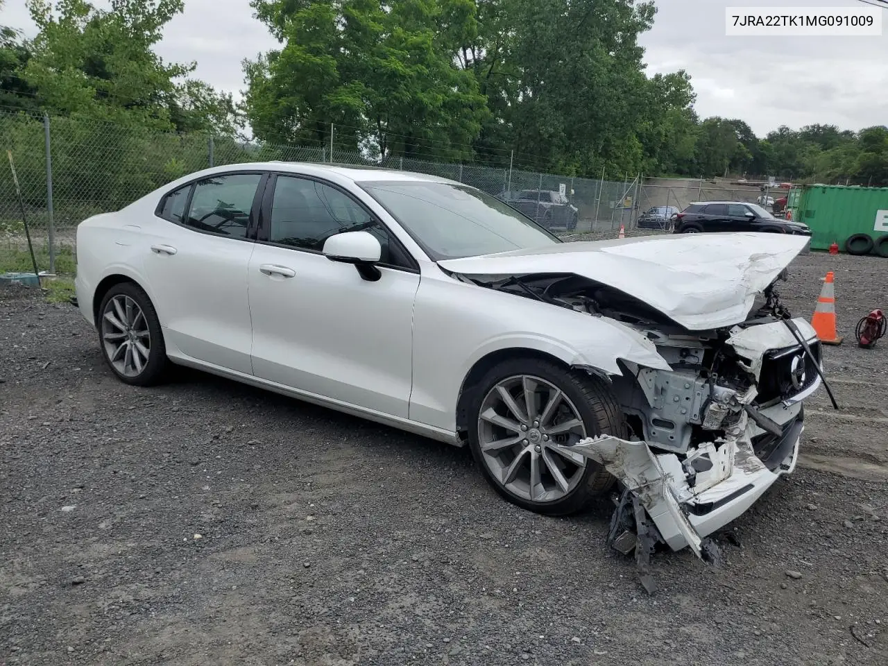 2021 Volvo S60 T6 Momentum VIN: 7JRA22TK1MG091009 Lot: 62489525