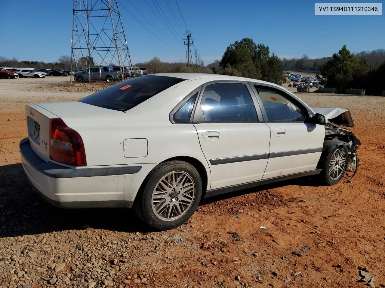 2001 Volvo S80 VIN: YV1TS94D111210346 Lot: 42994485