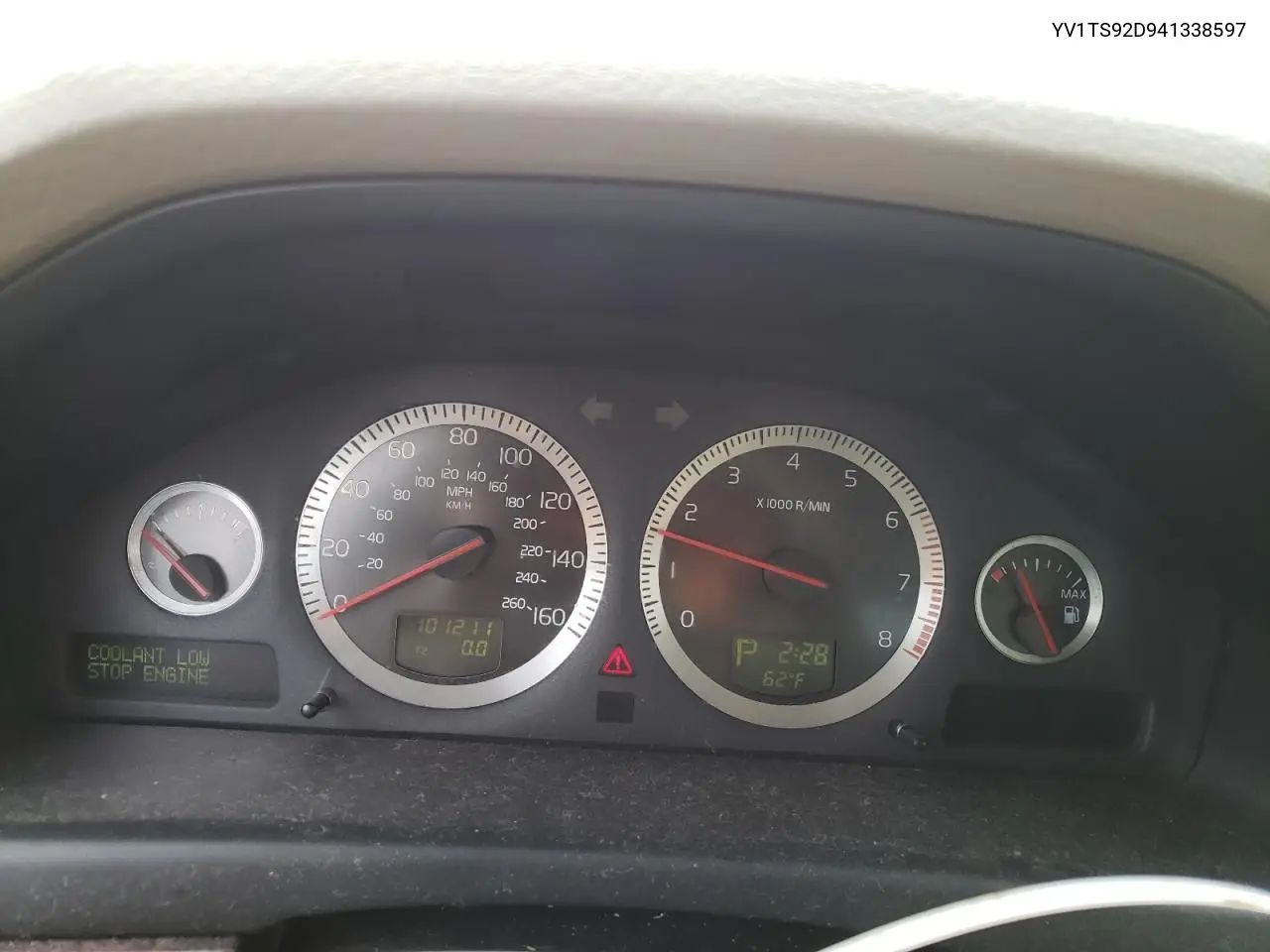 2004 Volvo S80 VIN: YV1TS92D941338597 Lot: 55812535