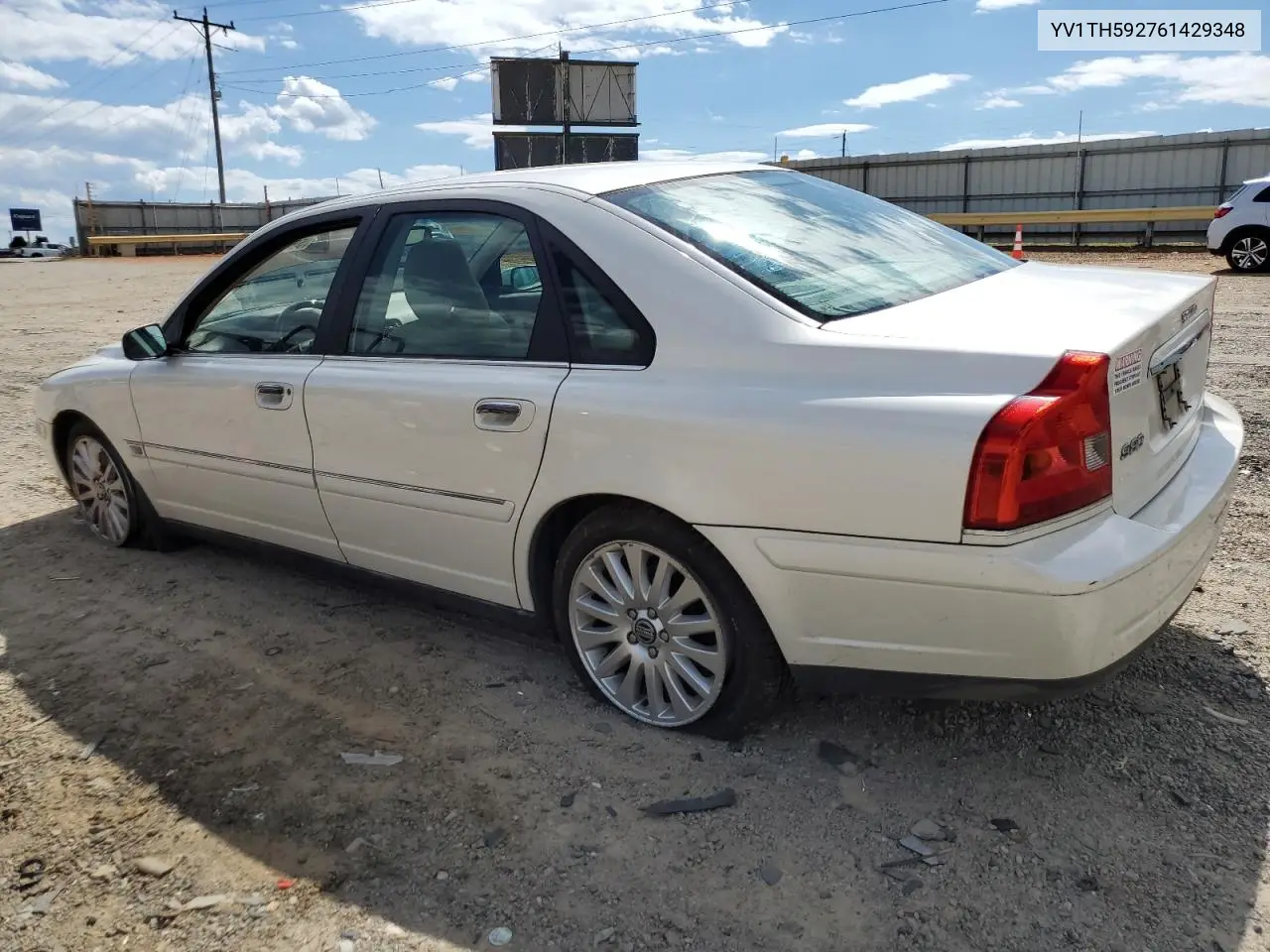 2006 Volvo S80 2.5T VIN: YV1TH592761429348 Lot: 55736145