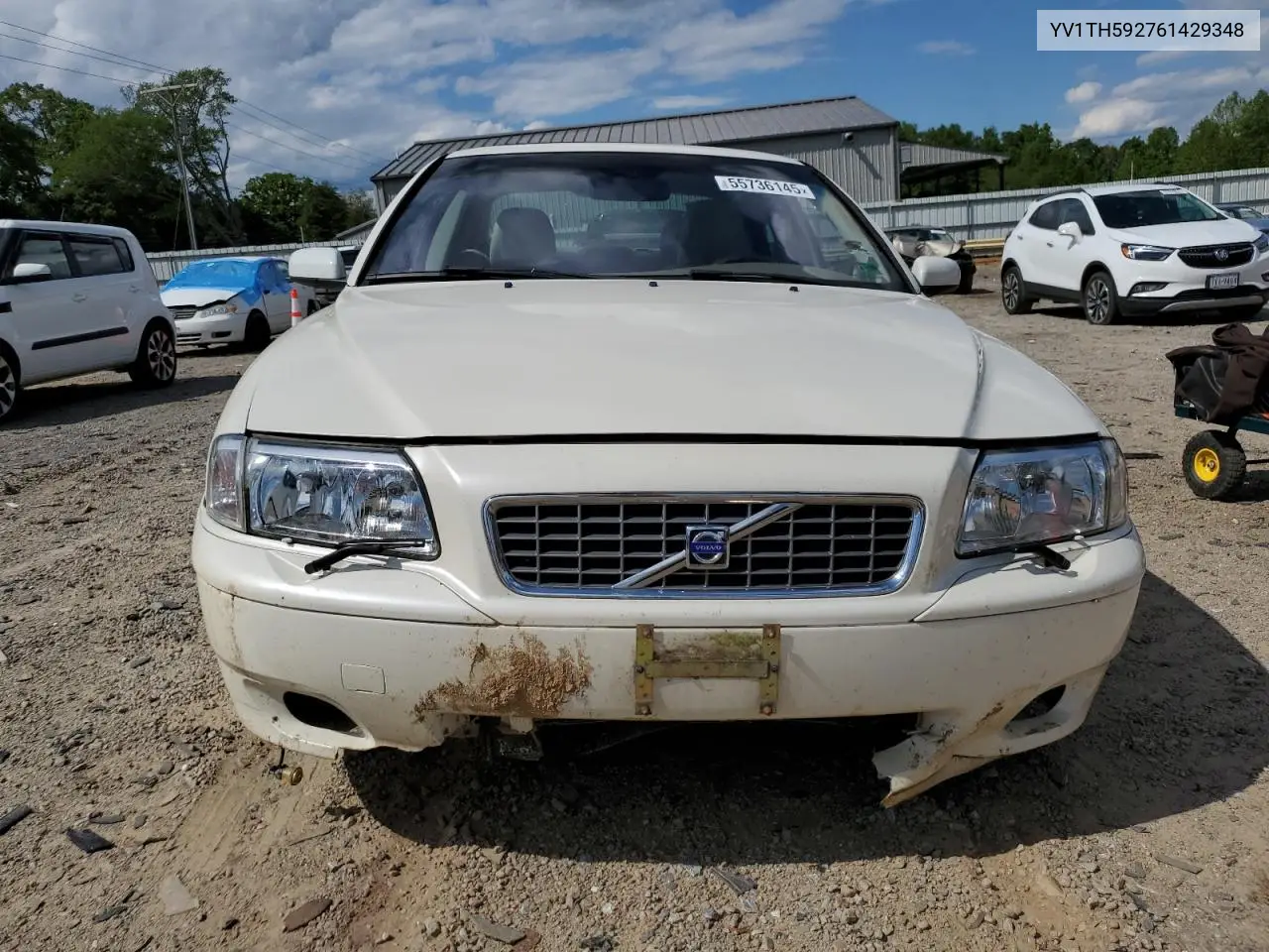 2006 Volvo S80 2.5T VIN: YV1TH592761429348 Lot: 55736145