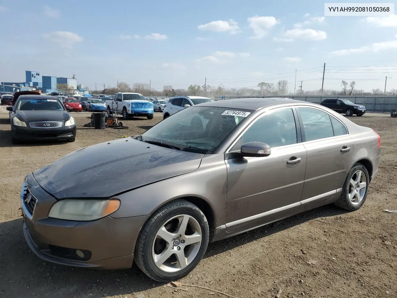 2008 Volvo S80 T6 Turbo VIN: YV1AH992081050368 Lot: 52764975