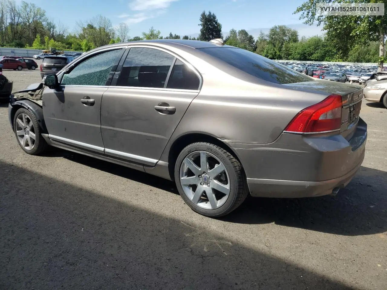 2008 Volvo S80 V8 VIN: YV1AH852581061611 Lot: 56229985