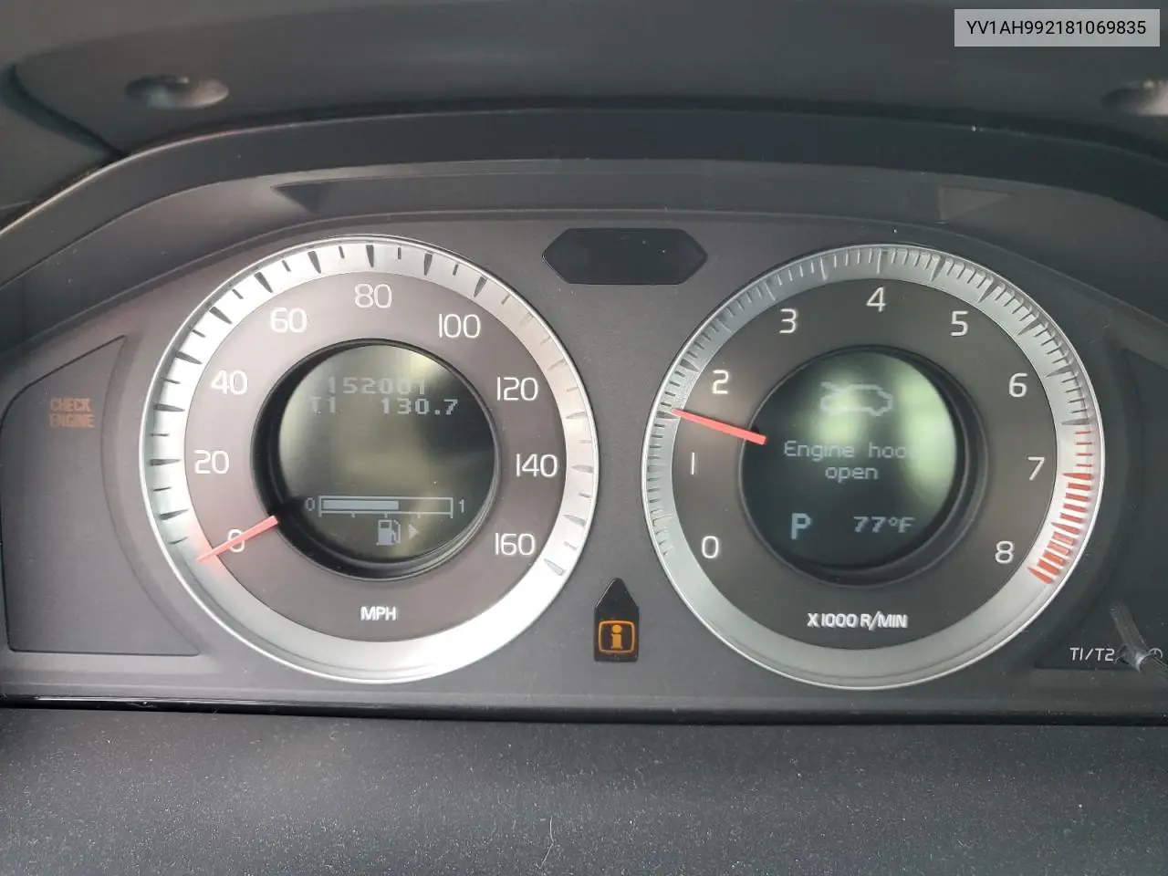 yv1ah992181069835 YV1AH992181069835 2008 Volvo S80 T6 Turbo