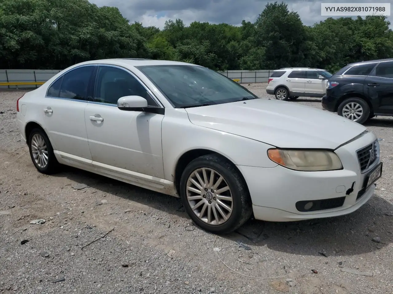 2008 Volvo S80 3.2 VIN: YV1AS982X81071988 Lot: 62174475