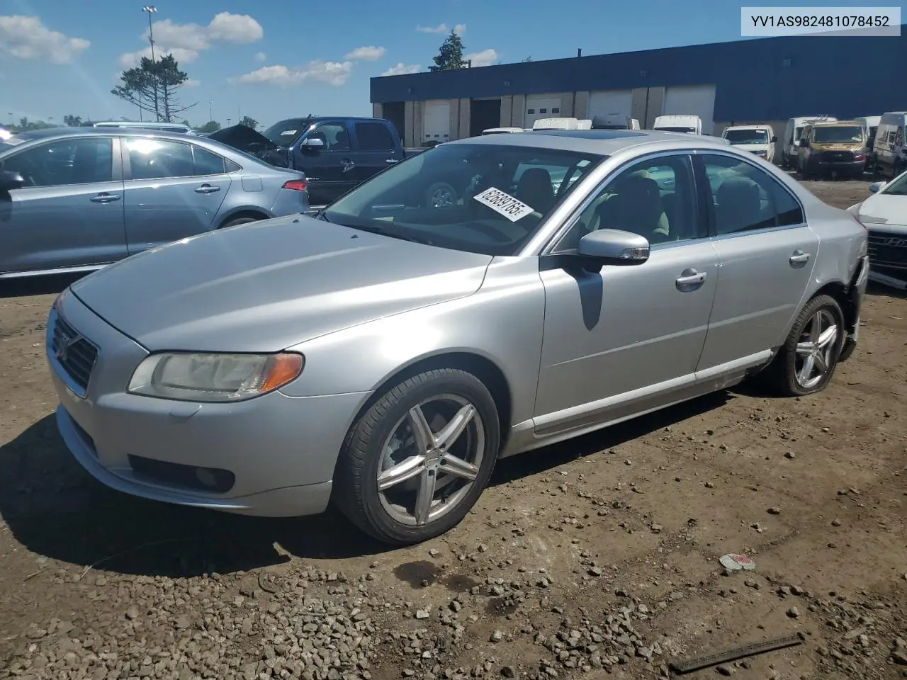 2008 Volvo S80 3.2 VIN: YV1AS982481078452 Lot: 62689765