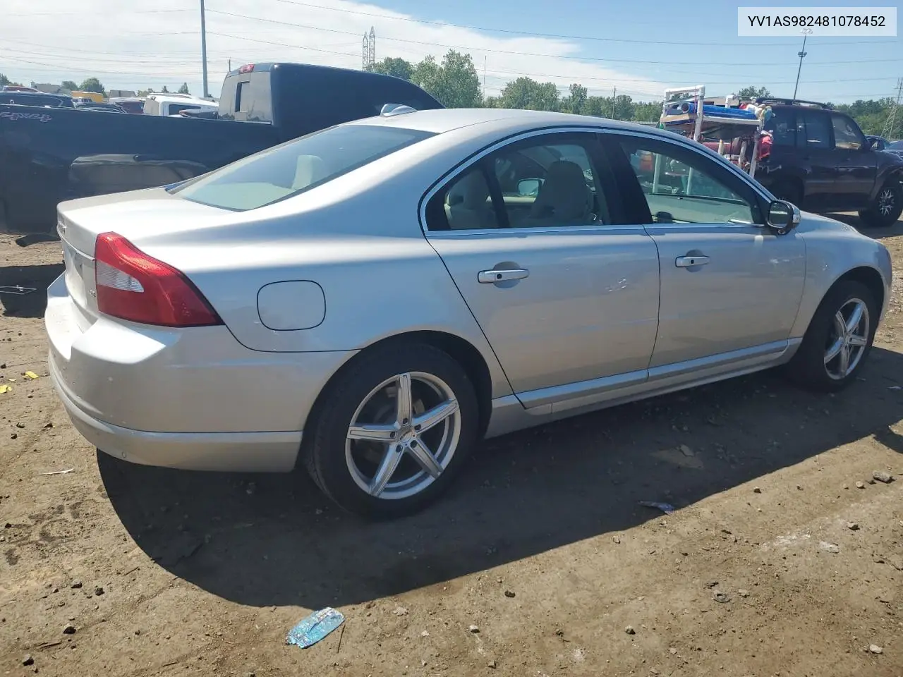 2008 Volvo S80 3.2 VIN: YV1AS982481078452 Lot: 62689765