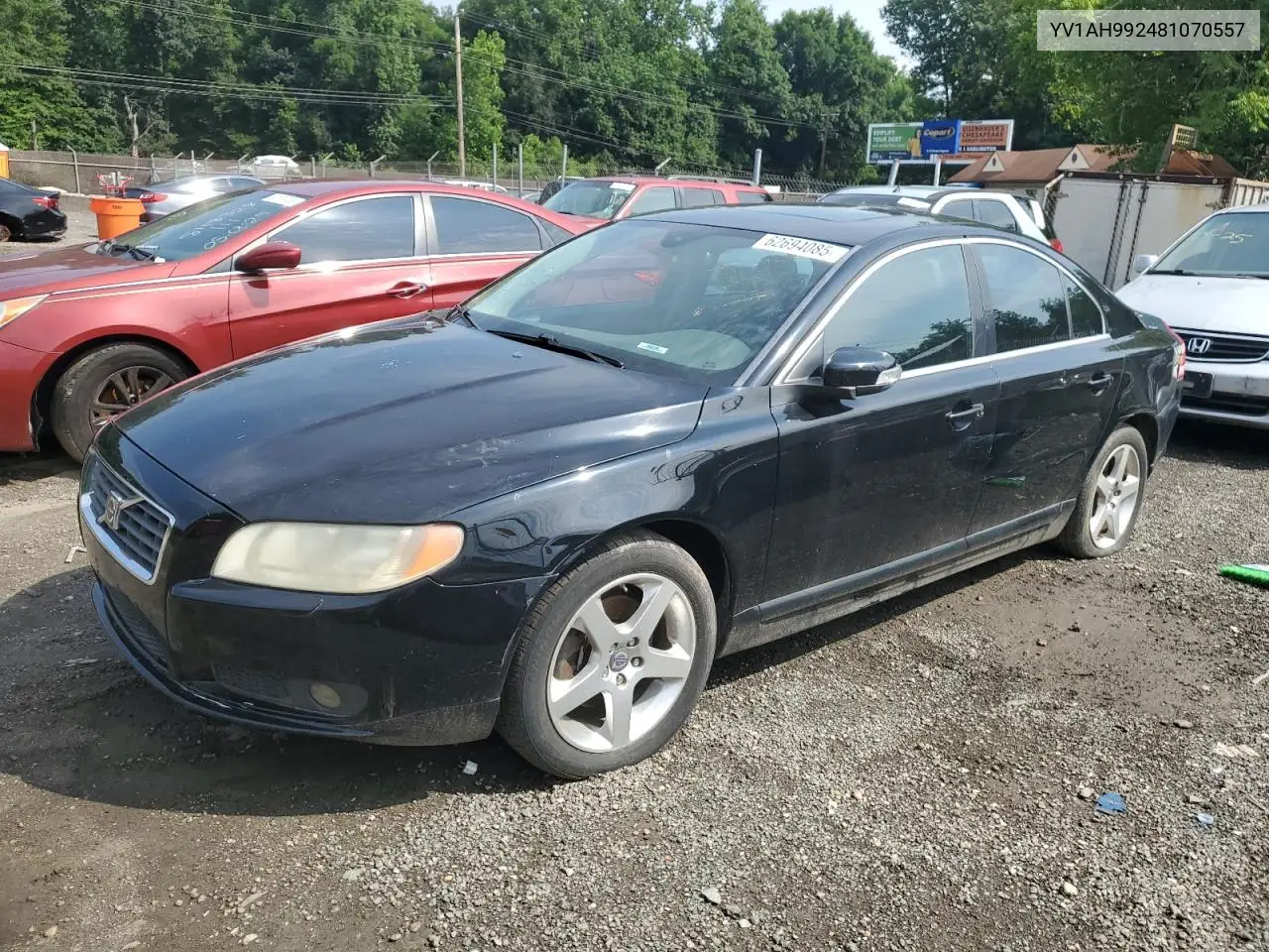 2008 Volvo S80 T6 Turbo VIN: YV1AH992481070557 Lot: 62694085