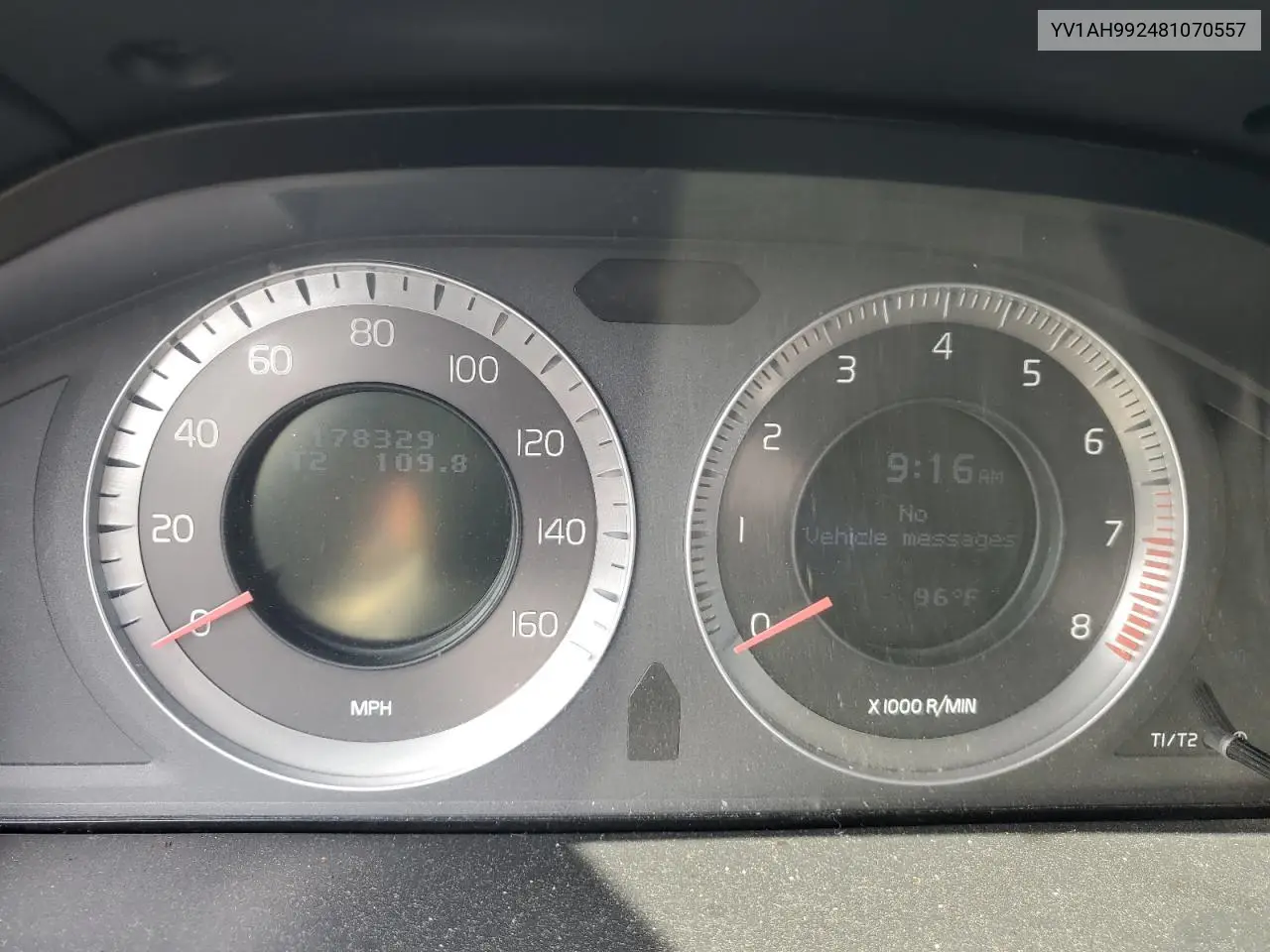 2008 Volvo S80 T6 Turbo VIN: YV1AH992481070557 Lot: 62694085