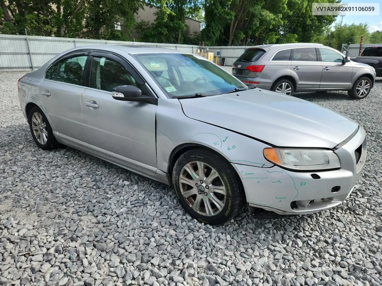 2009 Volvo S80 3.2 VIN: YV1AS982X91106059 Lot: 62550305