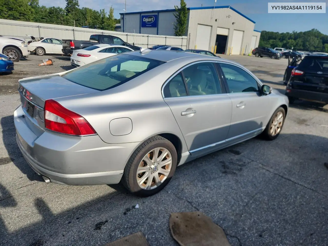 2010 Volvo S80 3.2 VIN: YV1982AS4A1119154 Lot: 64262715