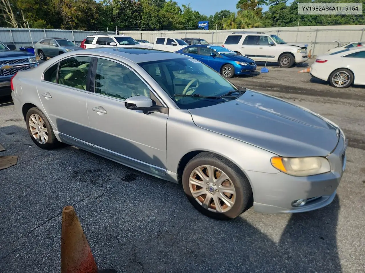 2010 Volvo S80 3.2 VIN: YV1982AS4A1119154 Lot: 64262715