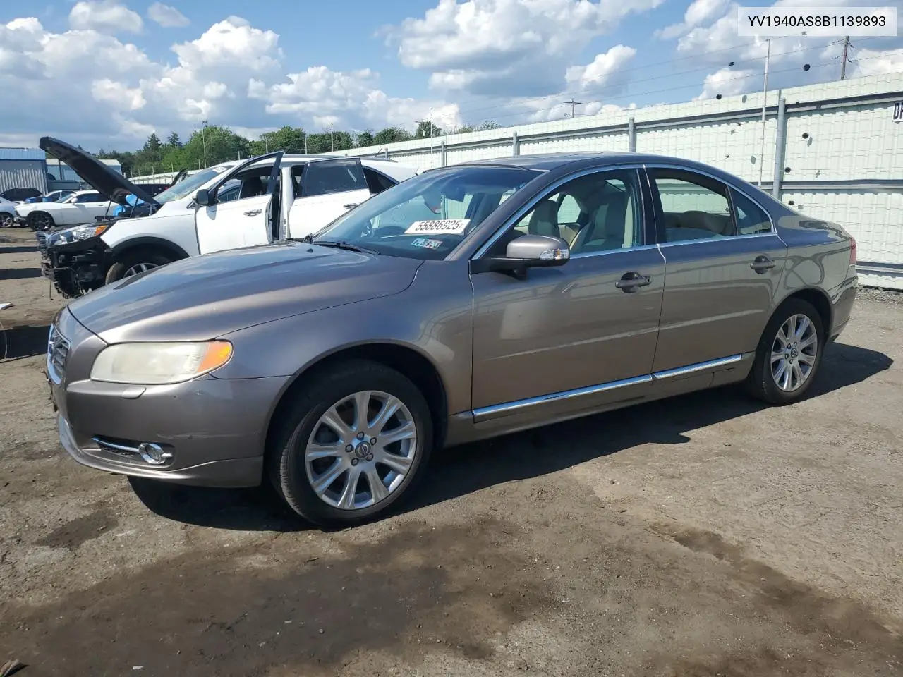 2011 Volvo S80 3.2 VIN: YV1940AS8B1139893 Lot: 55886925