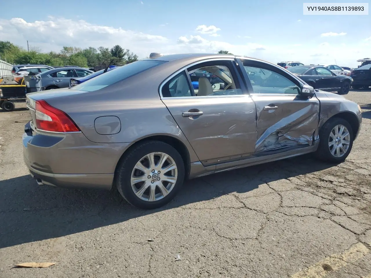 2011 Volvo S80 3.2 VIN: YV1940AS8B1139893 Lot: 55886925
