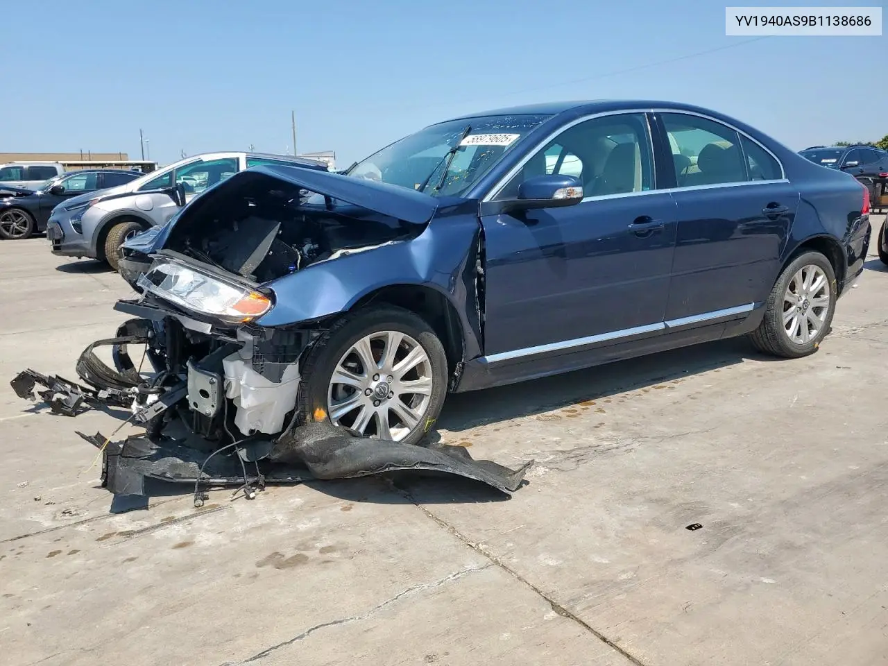 2011 Volvo S80 3.2 VIN: YV1940AS9B1138686 Lot: 58979605