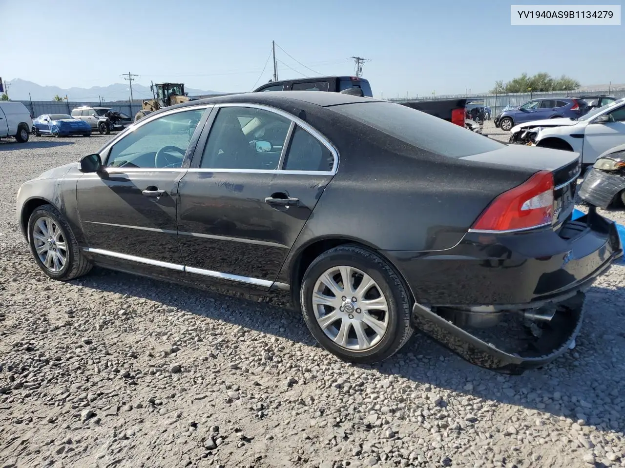2011 Volvo S80 3.2 VIN: YV1940AS9B1134279 Lot: 60479605